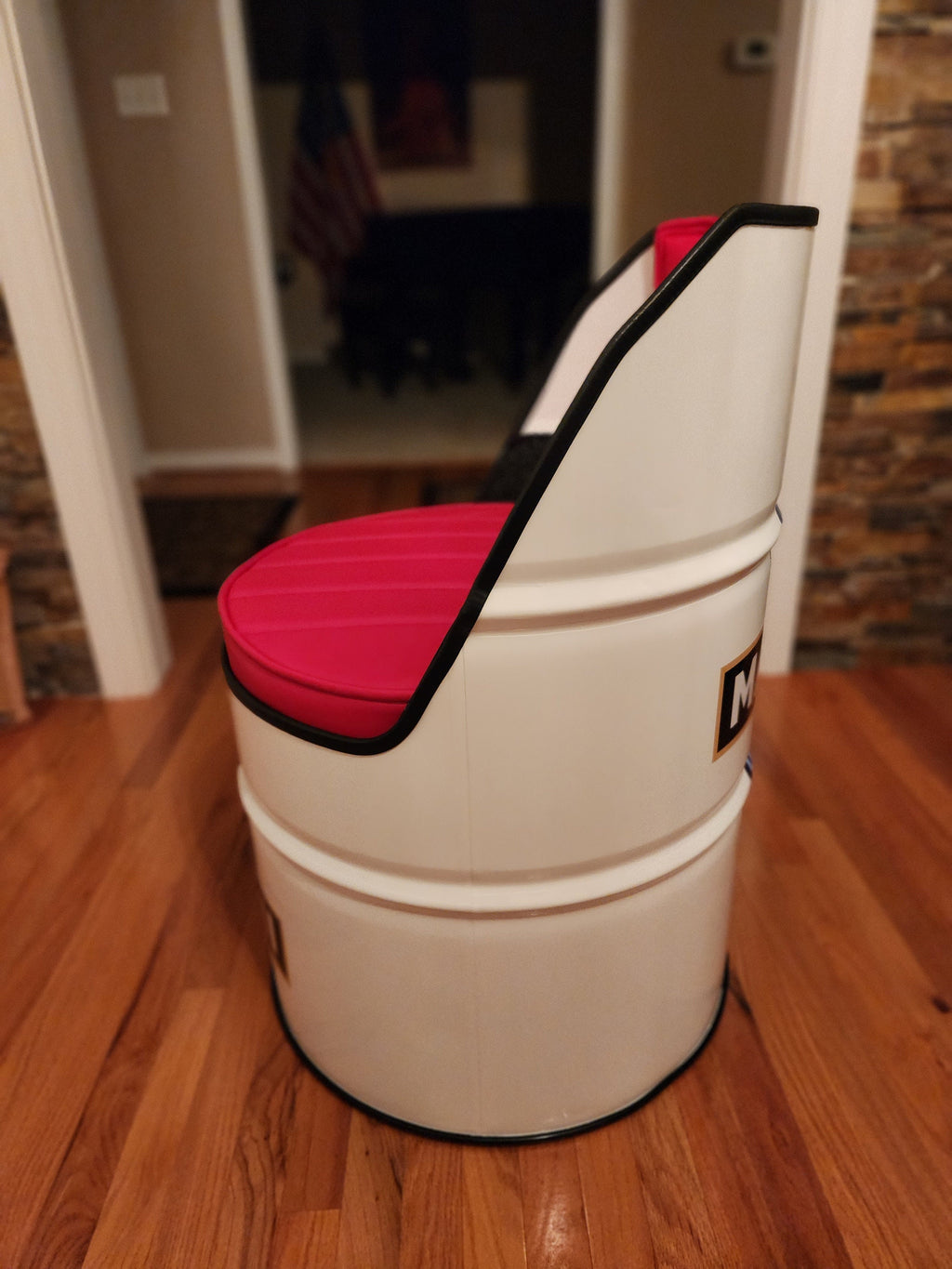 Martini Racing Inspired Barrel Lounge Chair
