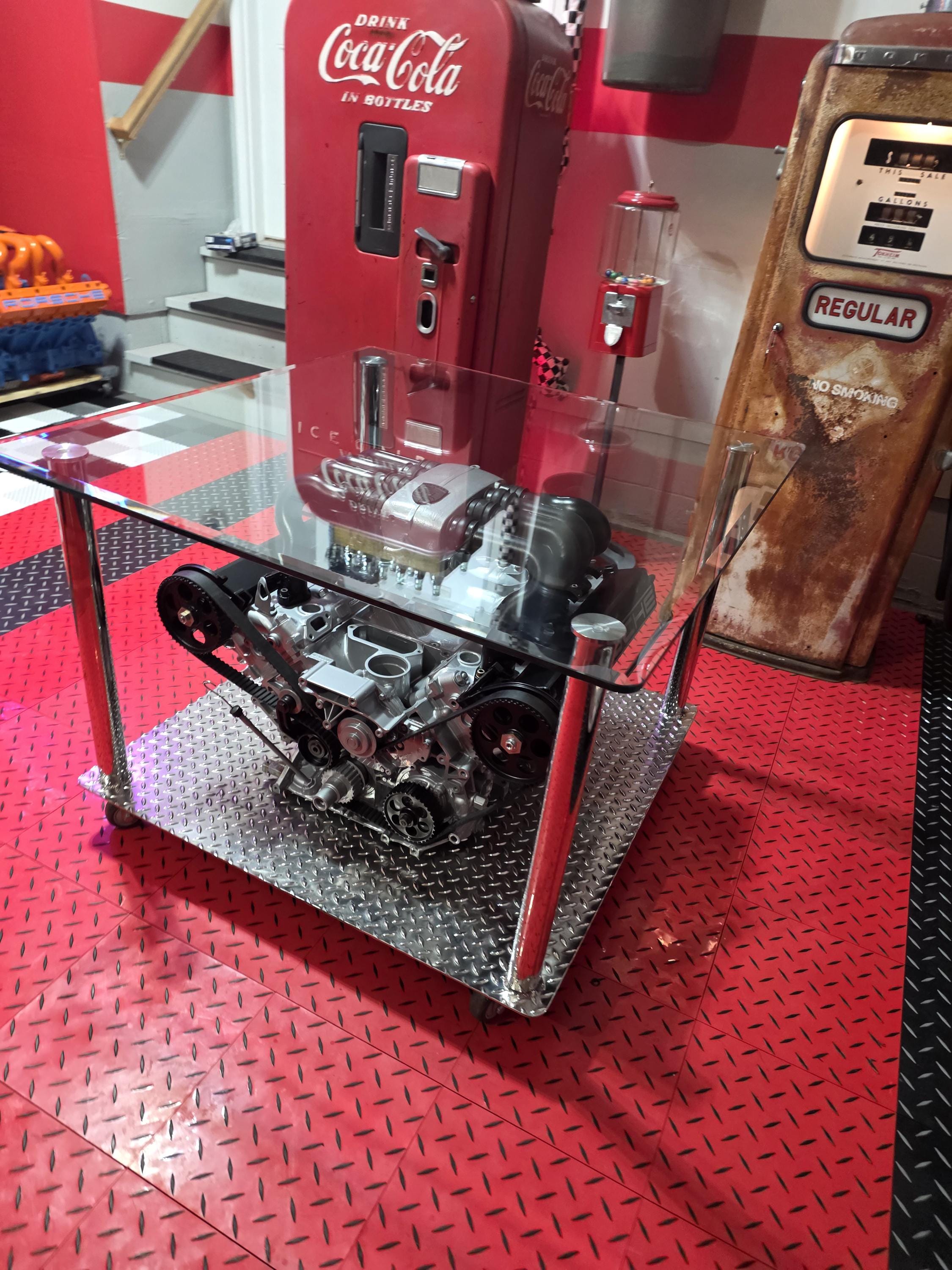 Industrial V8 Engine Block Coffee Table