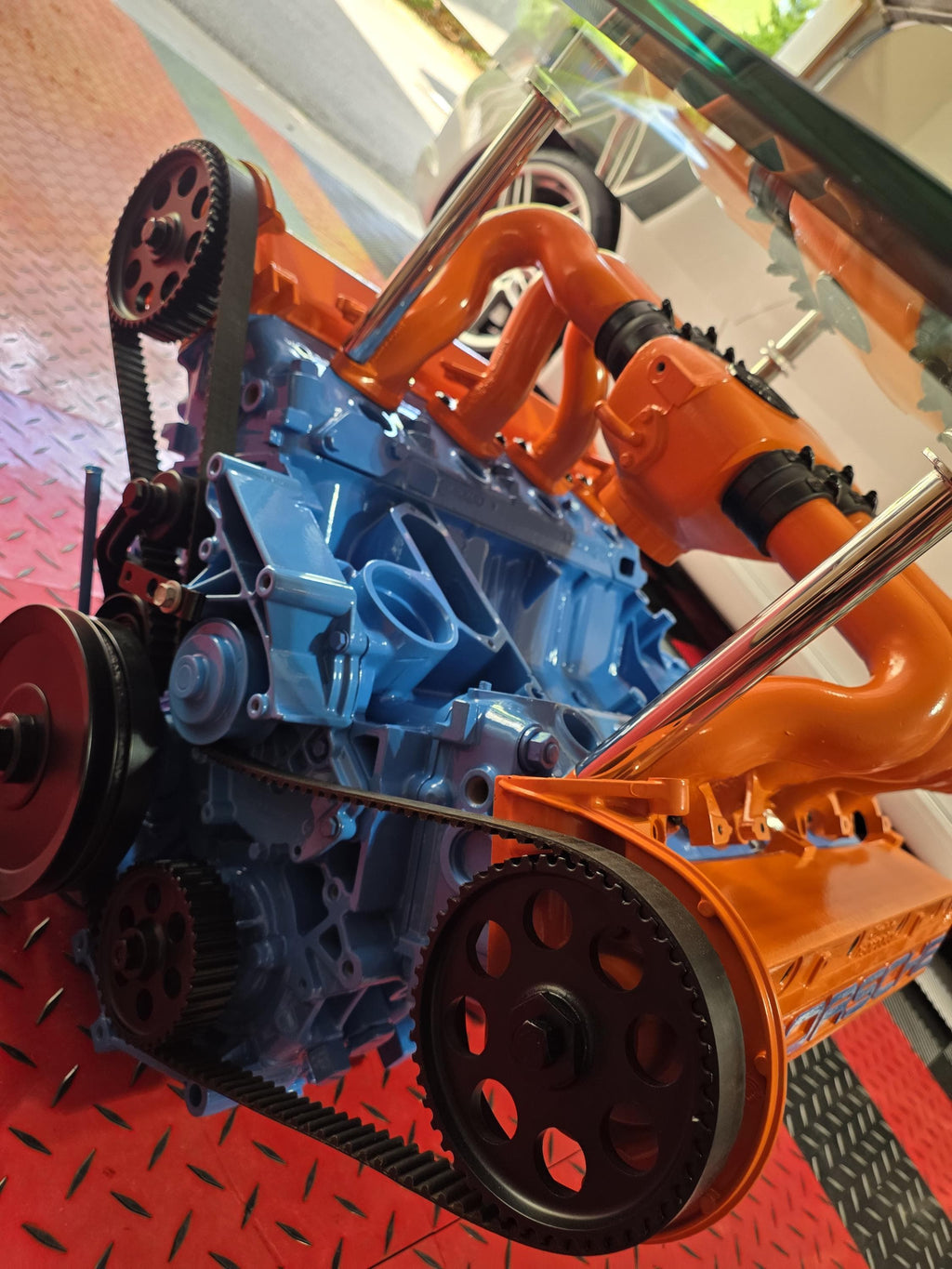 Gulf Edition V8 Engine Coffee Table