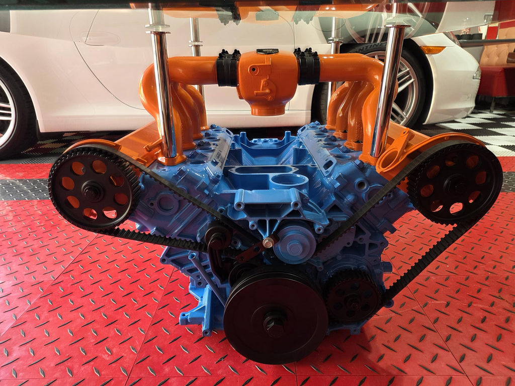 Gulf Edition V8 Engine Coffee Table