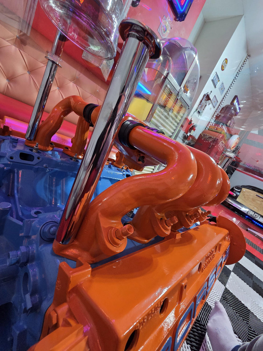 Gulf Edition V8 Engine Coffee Table