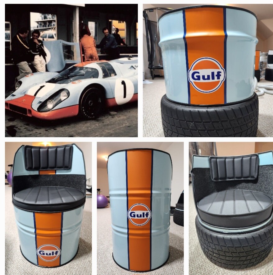 Gulf Inspired GT40 Motorsport Barrel Chair