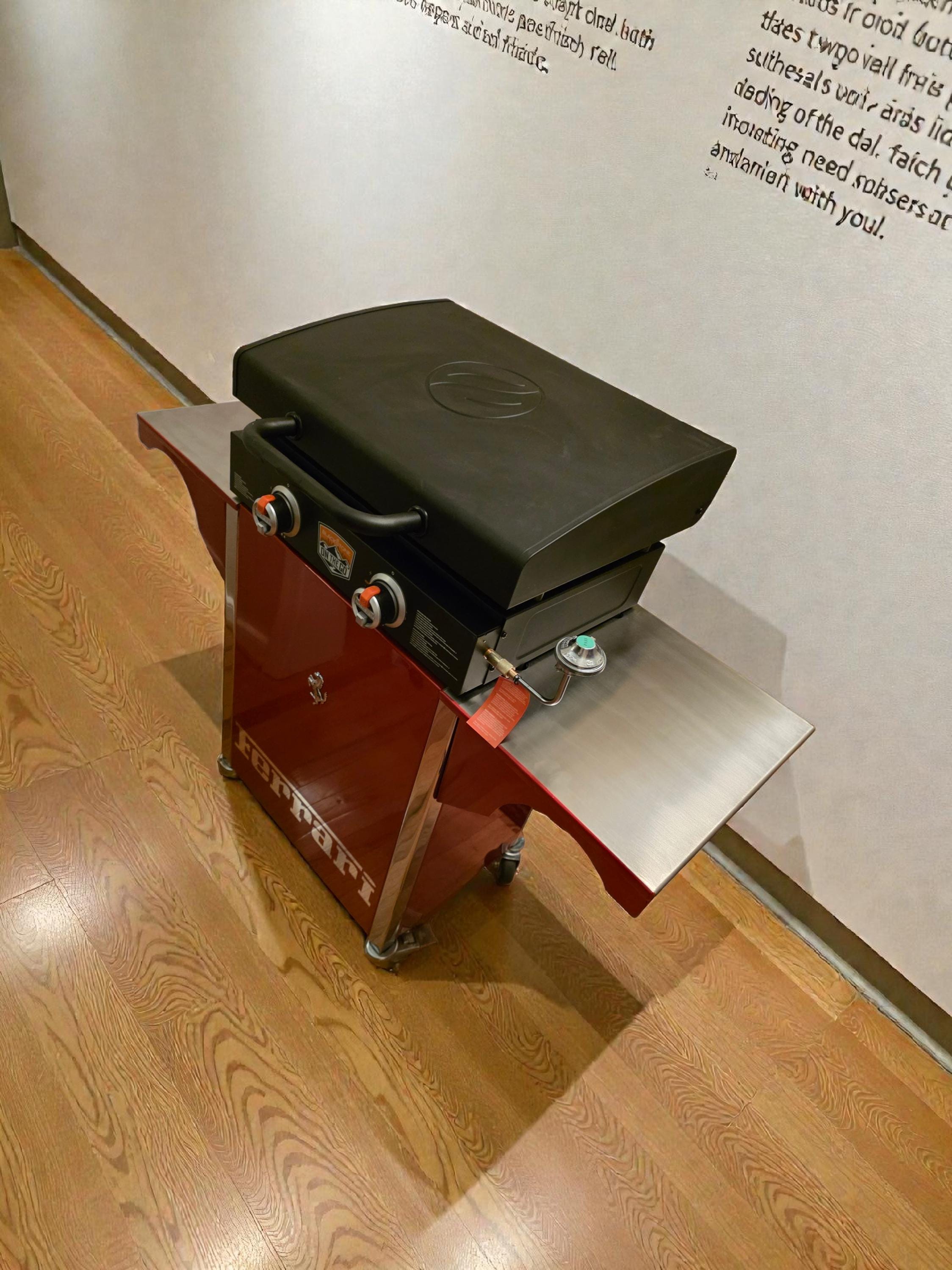 Ferrari Inspired Custom Grill Cart & Outdoor Barbecue Station
