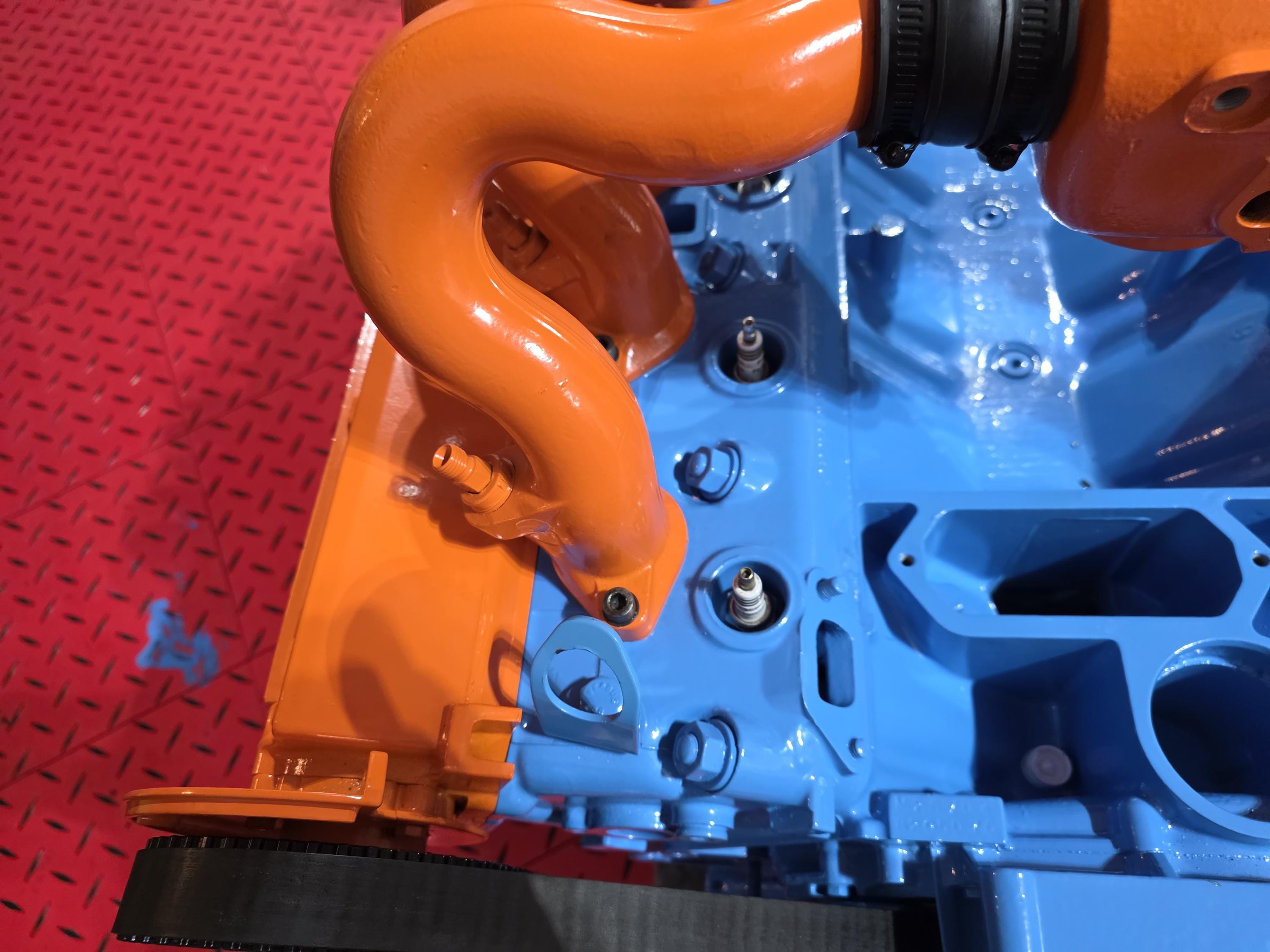 German V8 Engine Coffee Table – Gulf Livery Edition