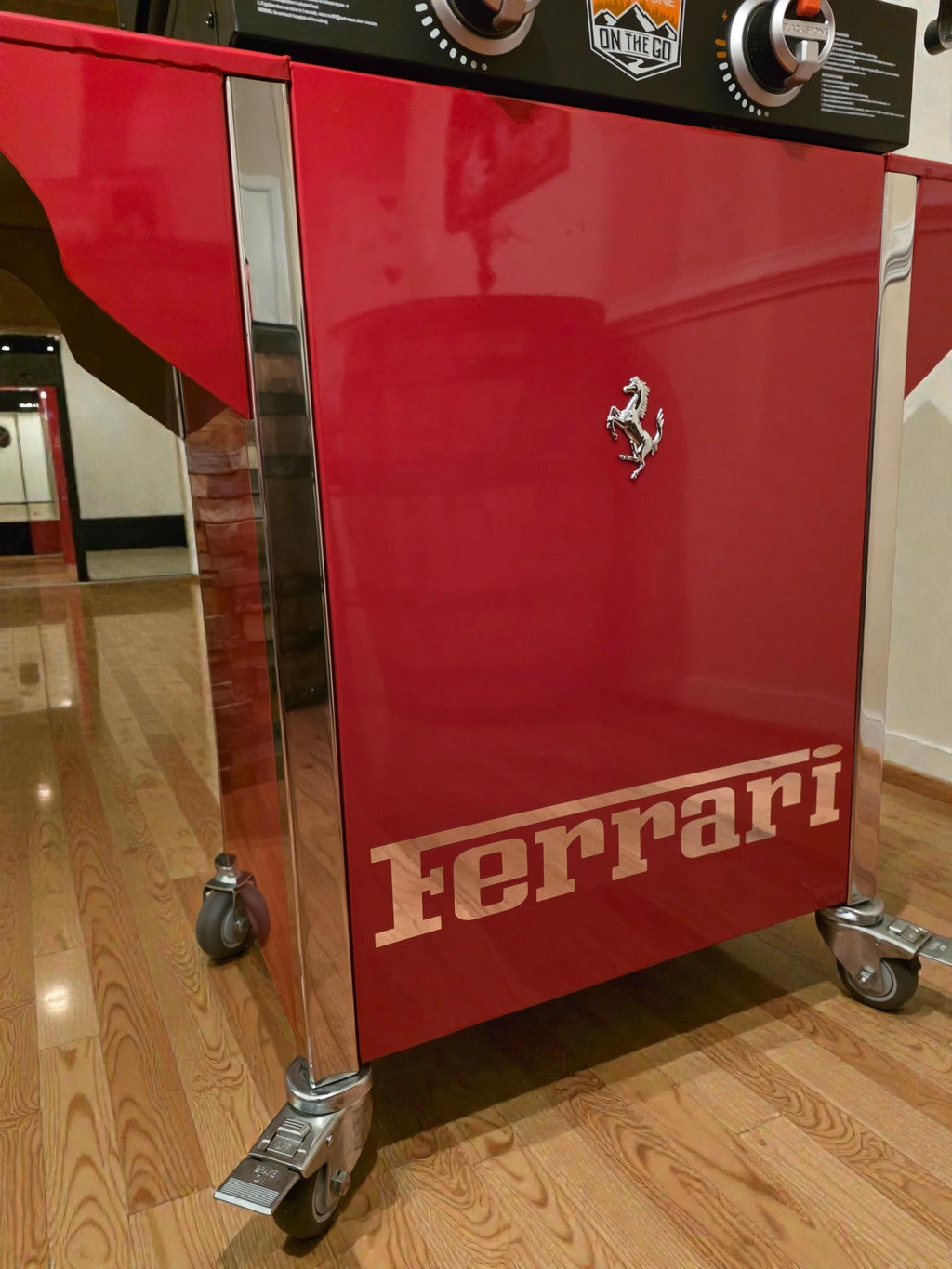 Ferrari Inspired Custom Grill Cart & Outdoor Barbecue Station
