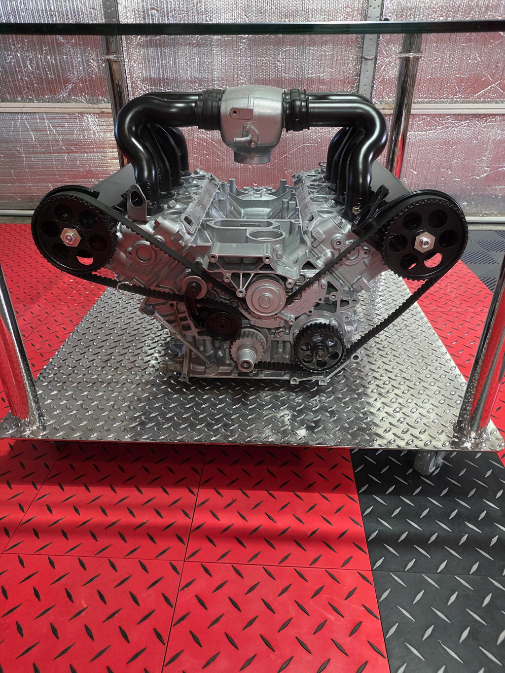Industrial V8 Engine Block Coffee Table