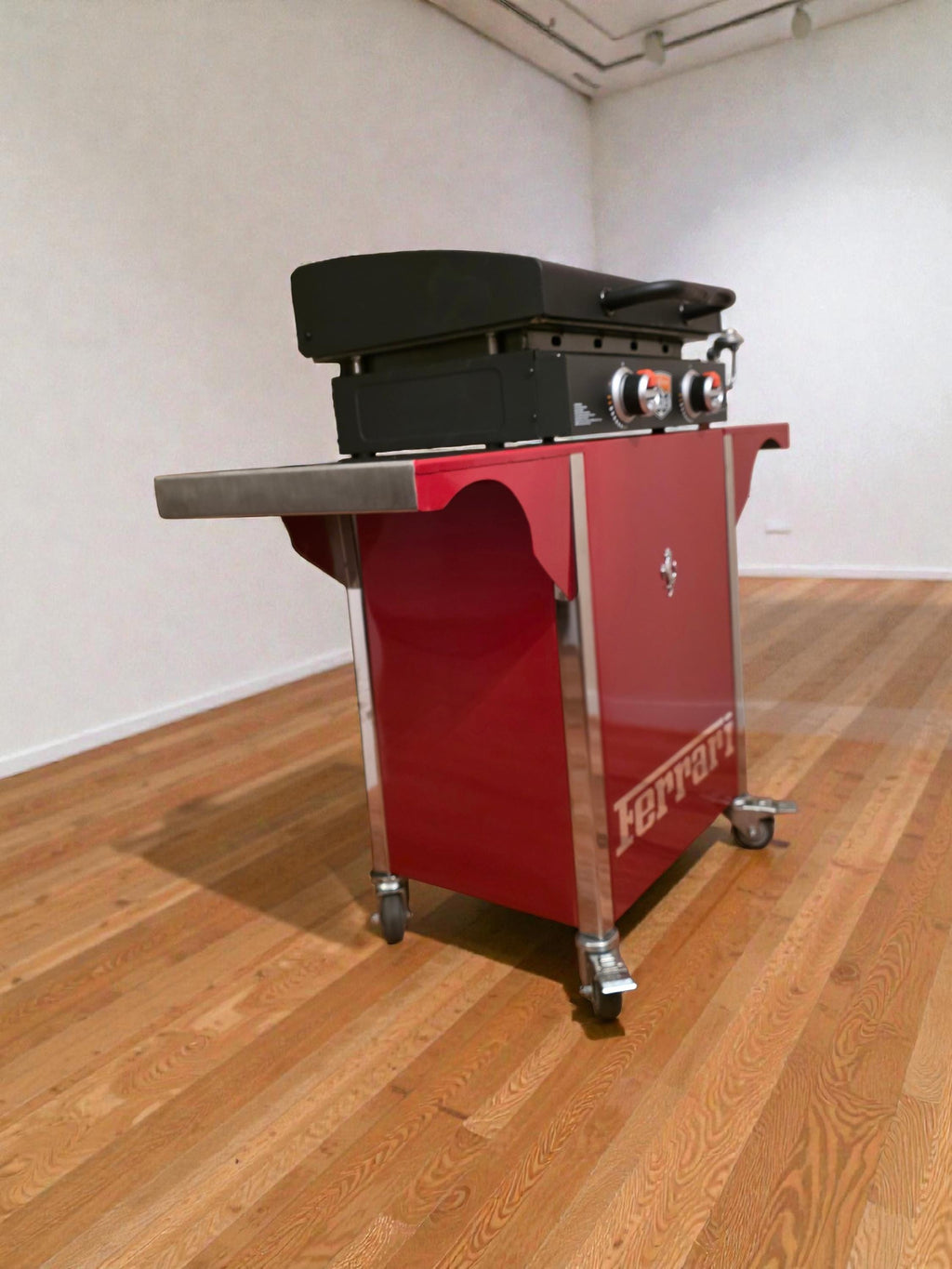 Ferrari Inspired Custom Grill Cart & Outdoor Barbecue Station